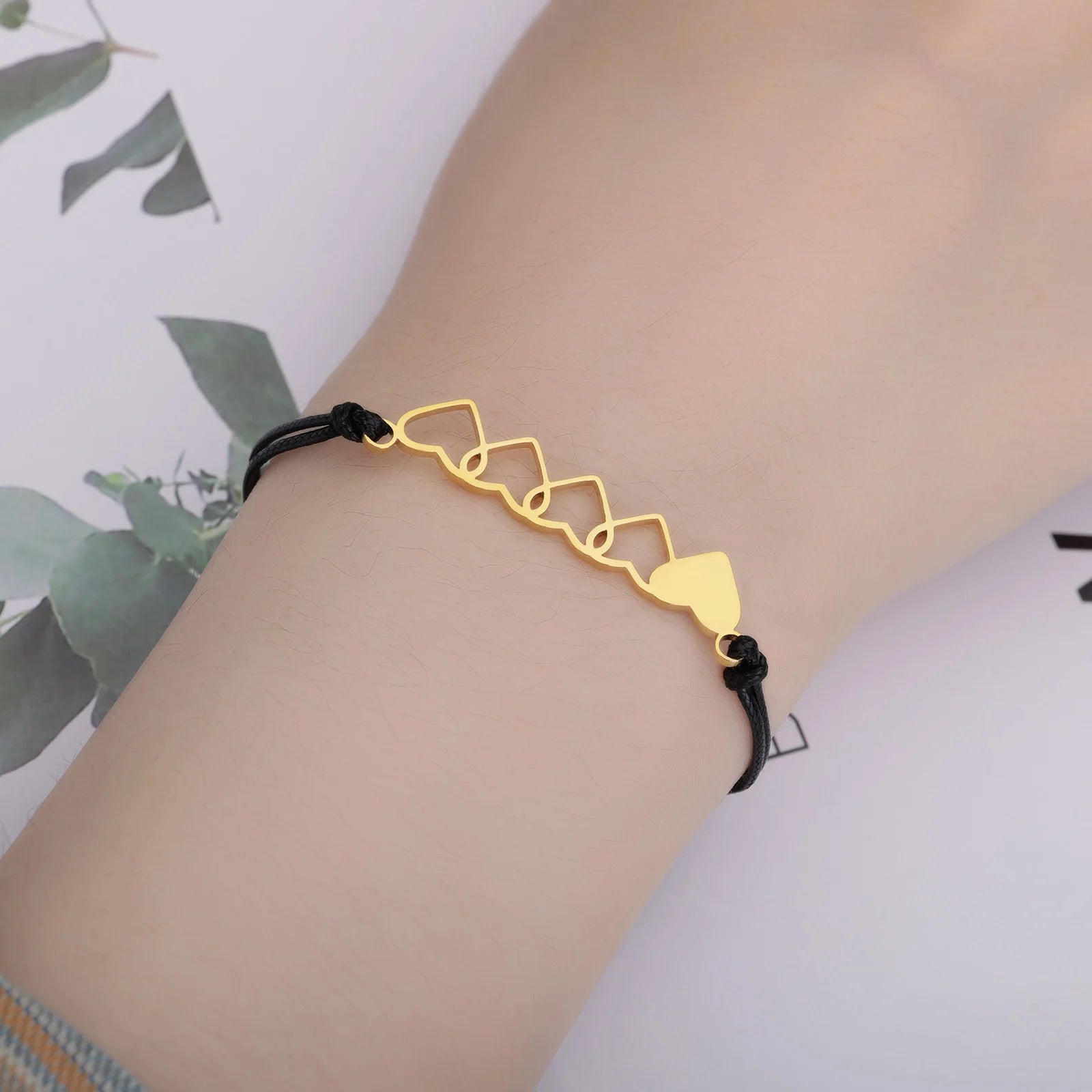 1Set Mother Daughter Bracelets Friendship Best Friend Rope Chain Thread Bracelet Cards Lover Gift Heart Christmas Men Jewelry