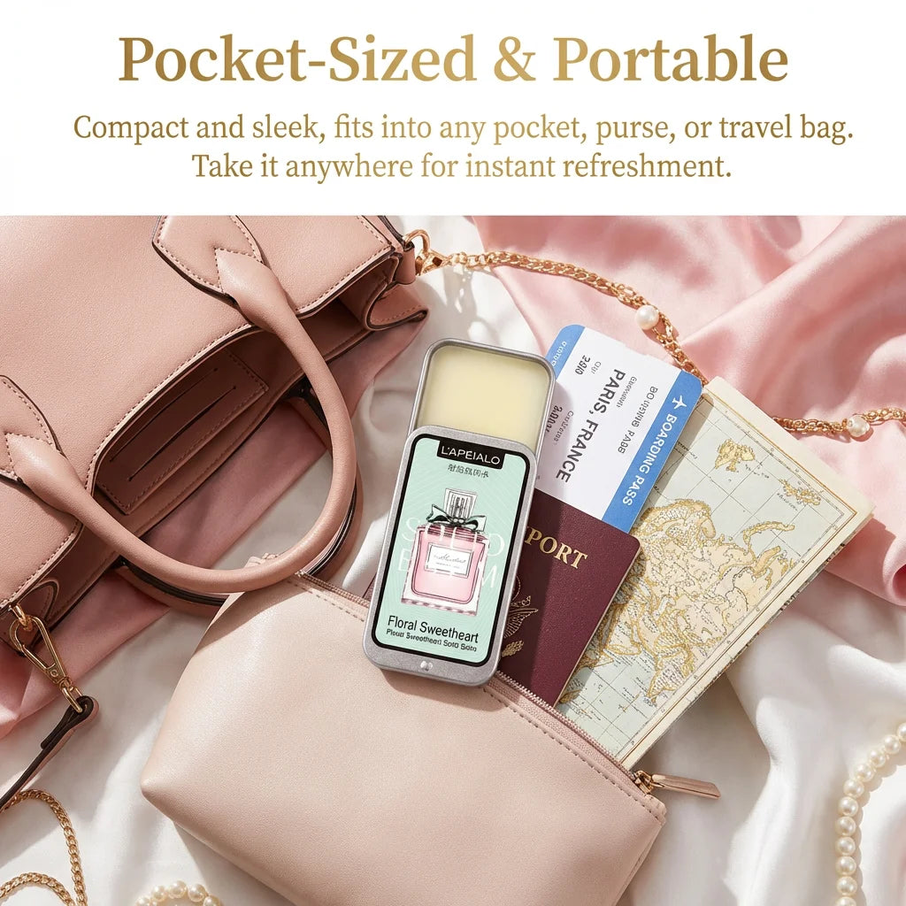 Solid Perfume Balm – Fresh Floral And Fruity Scent Long-Lasting Scent Fits In Purse Or Pocket Ideal Gift For Men And Women