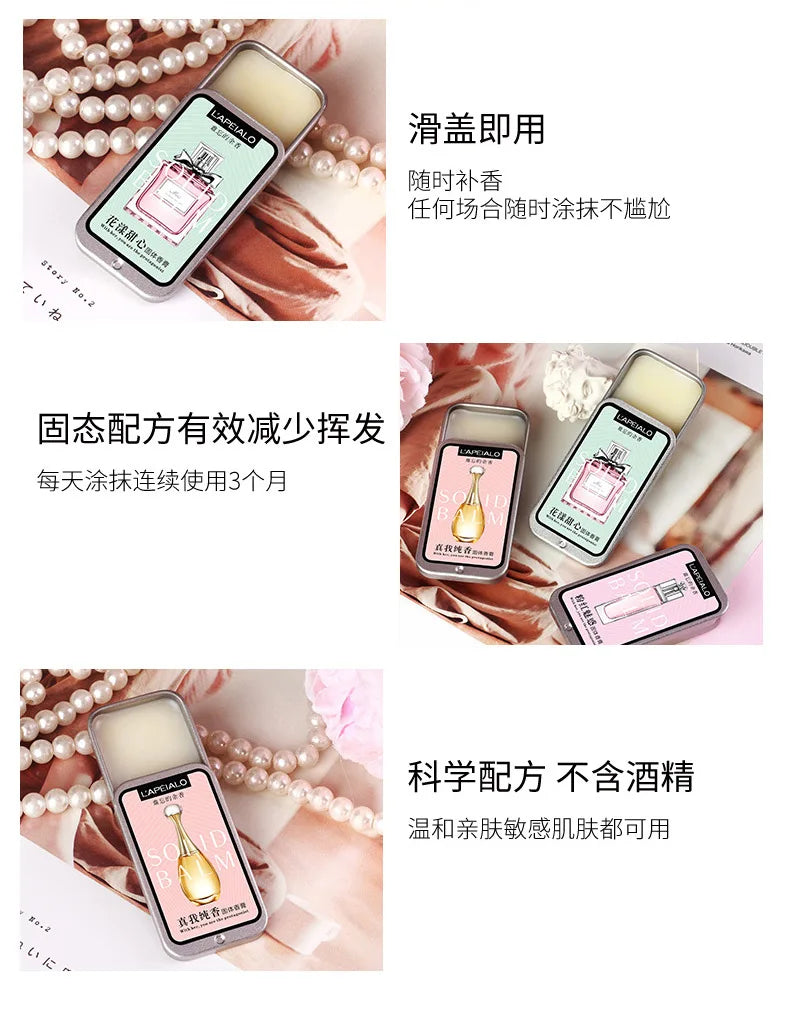 Solid Perfume Balm – Fresh Floral And Fruity Scent Long-Lasting Scent Fits In Purse Or Pocket Ideal Gift For Men And Women