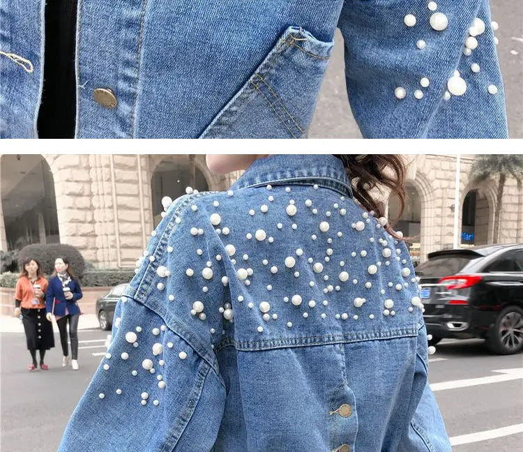 Mother Daughter Denim Jacket for Family Matching Clothes Outfits Mommy and Me Adult Baby Kids Blue  Outwear CoatSpring Autumn