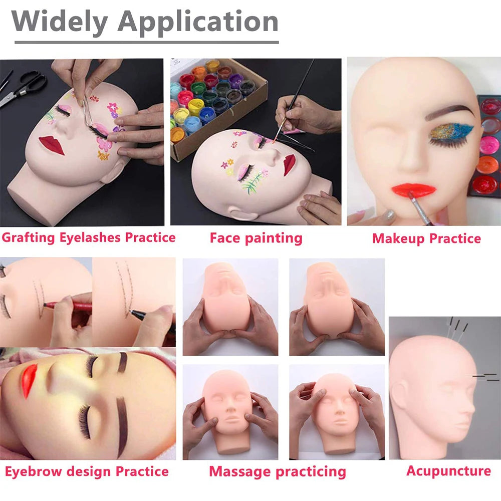Professional False Eyelash Extension Practice Kit Eye Lashes Extension Grafting for Beginner Artist Practice Makeup Tool Set Kit