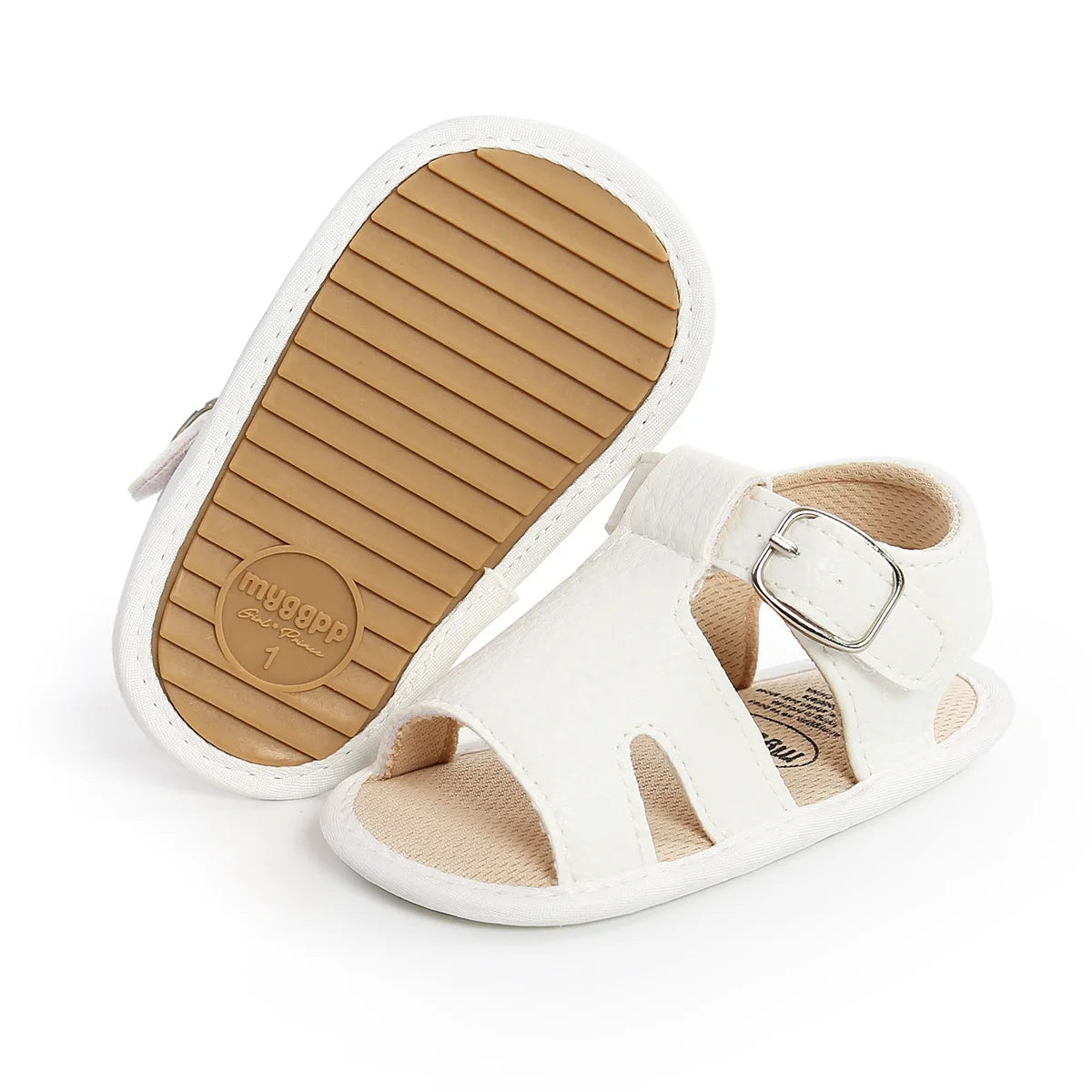 Meckior Baby Shoes Summer Baby Boy Girl Shoes Toddler Flats Sandals Soft Rubber Sole Anti-Slip Bowknot Crib First Walker Shoes