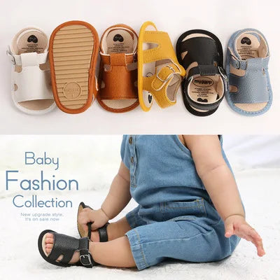 Meckior Baby Shoes Summer Baby Boy Girl Shoes Toddler Flats Sandals Soft Rubber Sole Anti-Slip Bowknot Crib First Walker Shoes