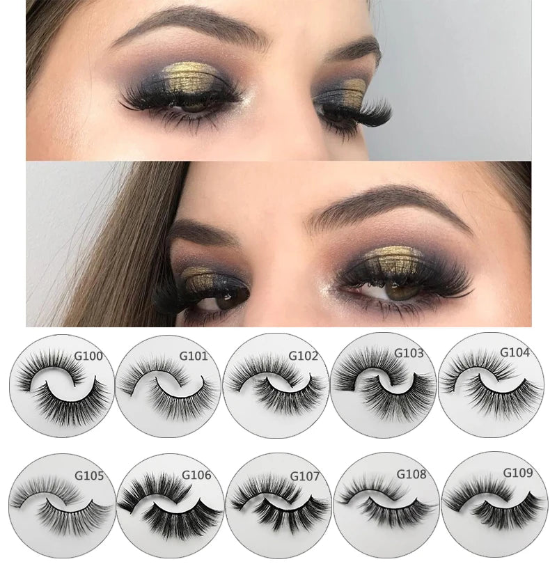 YSDO 3/4 Pairs Eyelashes Natural Long 3d Mink Lashes Faux Cils Hand Made Mink Eyelashes Strip Makeup False Lashes Volume Cilios