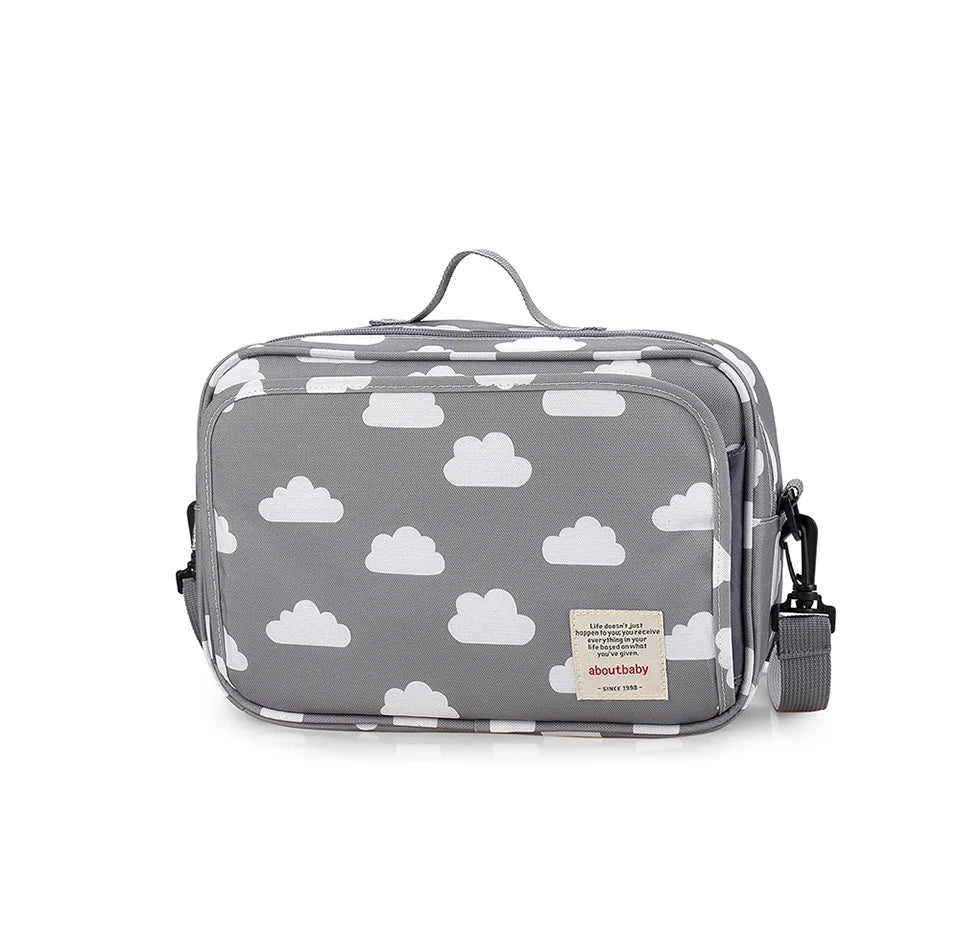 Baby Stroller Bag Waterproof Portable Outing Travel Mummy Bag Multifunction Diaper Bottle Storage Hanging Bag Pram Organizer