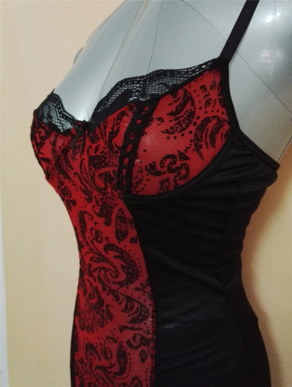 Black Floral Lace Sexy Lingerie Corset Push Up Bustier Straps Women Sleepwear Nightwear Chemise Underwear With Suspenders