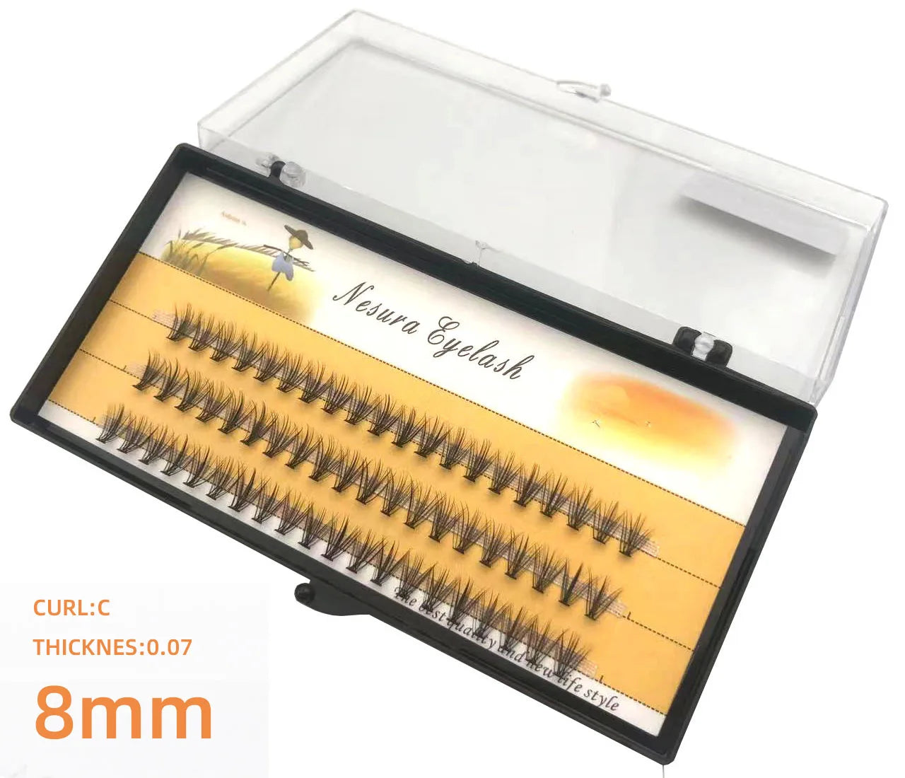 1 box 60 clusters 20/30D extension eyelashes, individual eyelashes, Natural Thick False Eyelashes, , Individual Eyelash Bunche