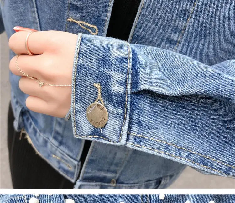 Mother Daughter Denim Jacket for Family Matching Clothes Outfits Mommy and Me Adult Baby Kids Blue  Outwear CoatSpring Autumn