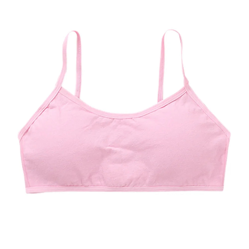 3PCS Student Bra Soft Children Sport Vest Girls Teenager Training Bra Underwear