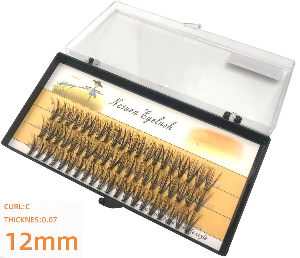 1 box 60 clusters 20/30D extension eyelashes, individual eyelashes, Natural Thick False Eyelashes, , Individual Eyelash Bunche