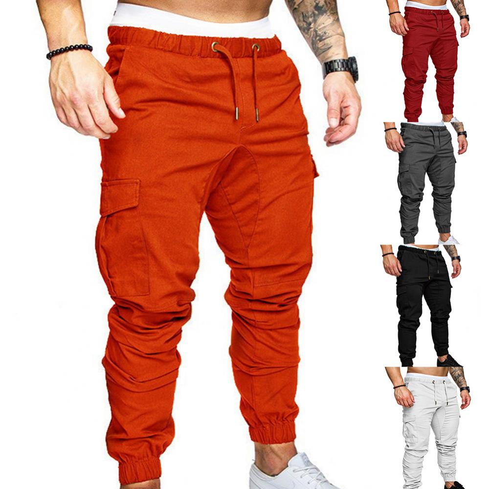 50%HOT2022 New Men's Casual Jogging Pants Solid Color Pocket Pants Sports Pants Men's Trousers Street Hip Halen Jogging Pants