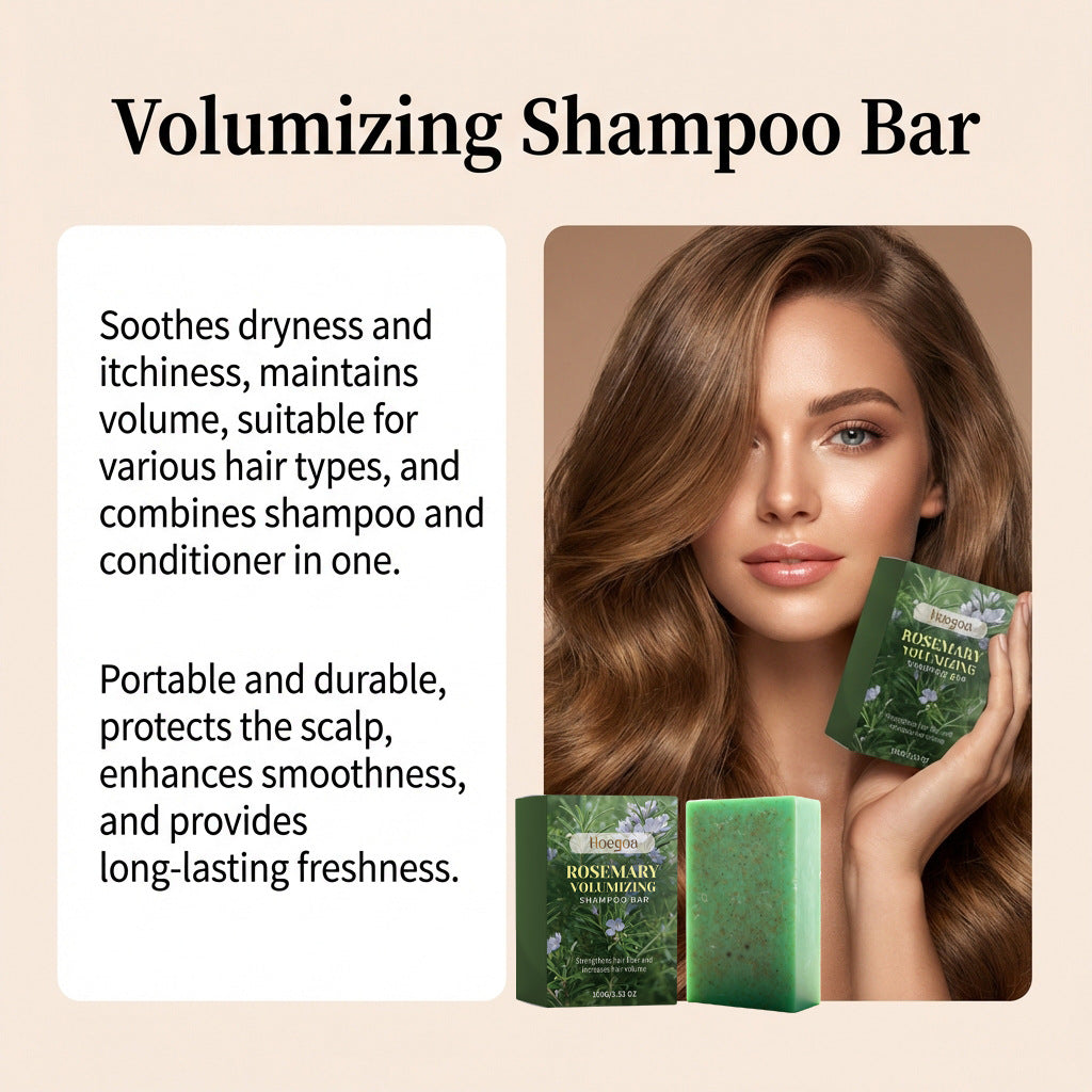 Rosemary Volumizing Shampoo Soap Thickening Gentle Cleansing Smoothing Nourishing Scalp Oil Control Refreshing Shampoo Bar 100g