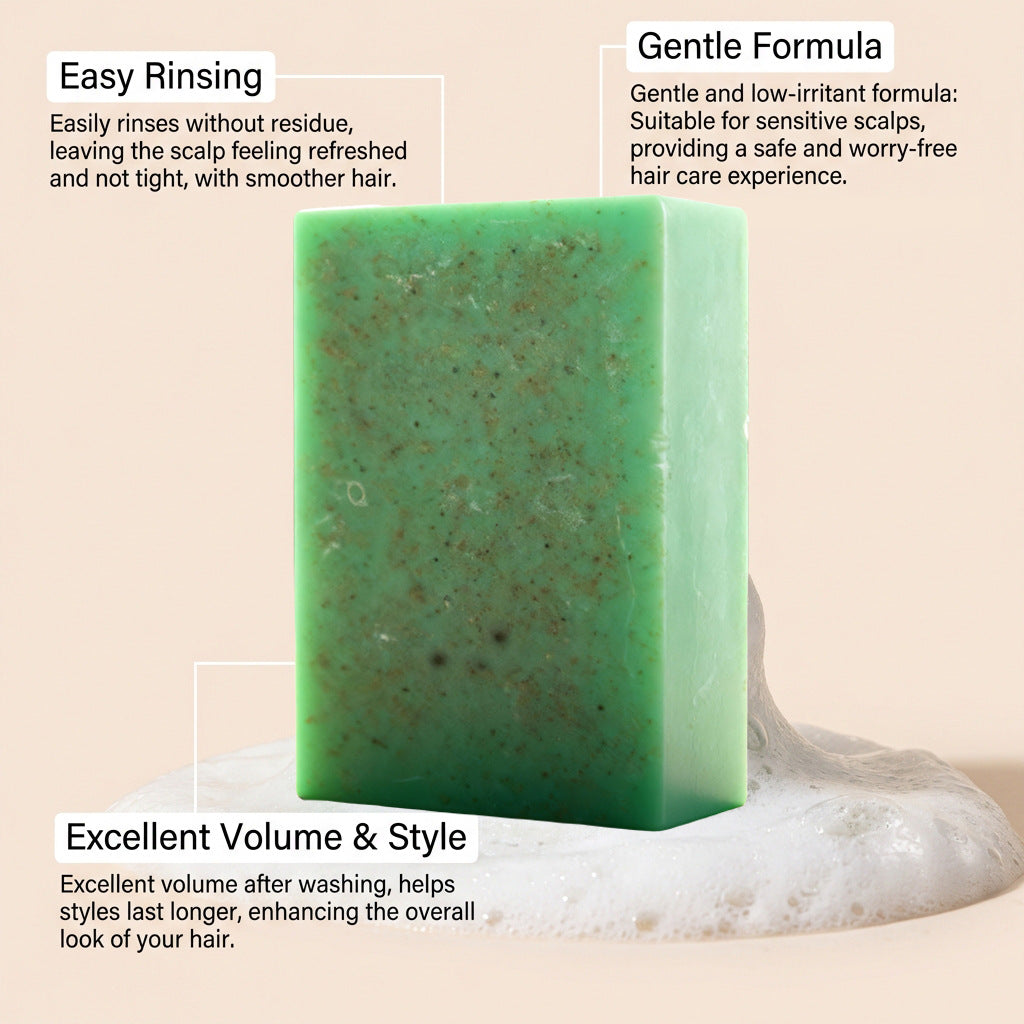 Rosemary Volumizing Shampoo Soap Thickening Gentle Cleansing Smoothing Nourishing Scalp Oil Control Refreshing Shampoo Bar 100g