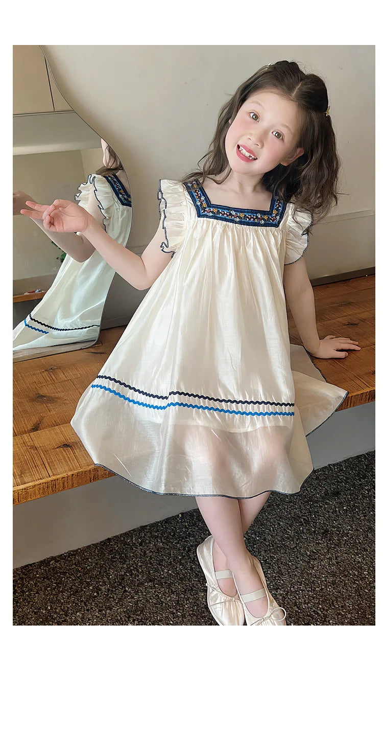Girls children summer clothing new style cute thin toddler dress baby kids outfit