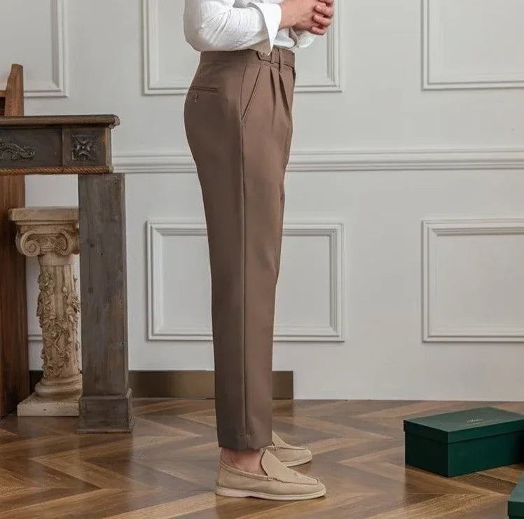 Man Suits Pants Fluid Khaki Draped Trousers for Men Baggy Suit Korean Style Clothes Reviews Many Slacks High Quality Dress Up