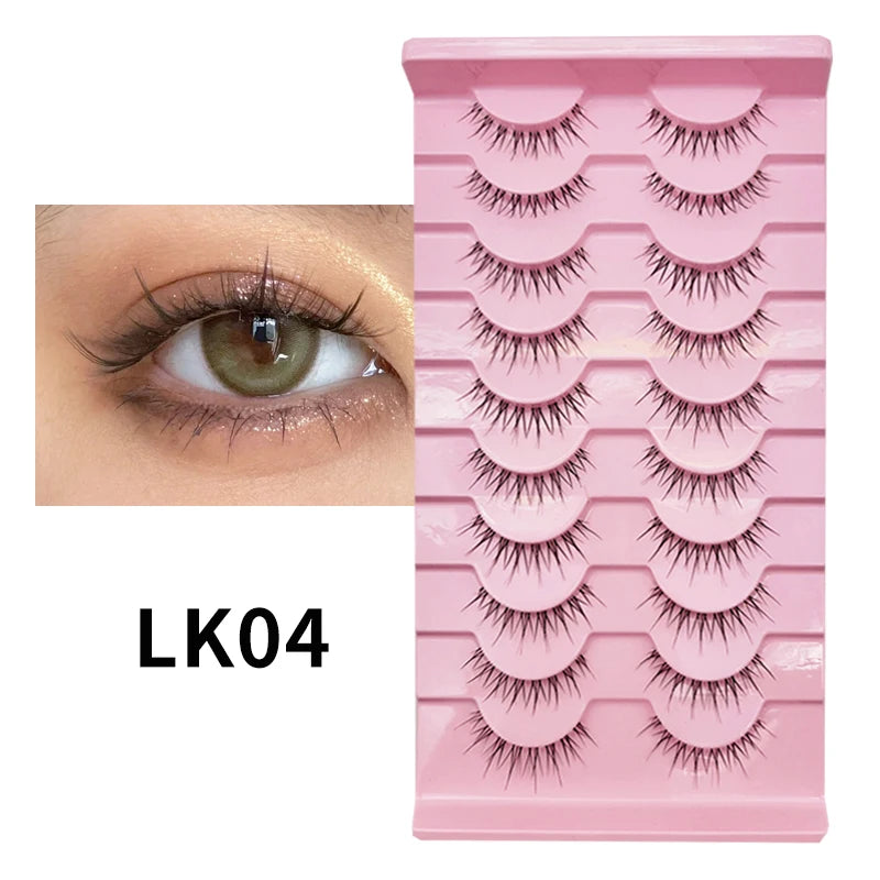 Manga Lashes 5/10 Pairs Natural Lashes False Eyelashes Little Devil Lashes Anime Lashes Full Strip Lashes Band Eyelashes Makeup