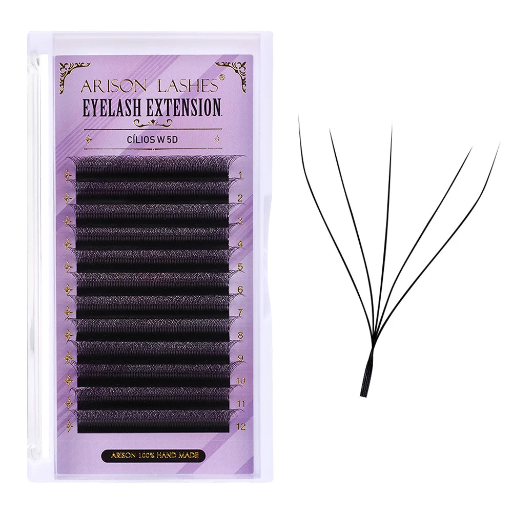 ARISON YY Lashes and 3D/4D/5D W Shape Lashes Brasileiro Premade Volume Eyelashes Extension Soft Thin Easily Grafting Extension