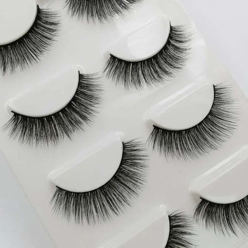 YSDO 3/4 Pairs Eyelashes Natural Long 3d Mink Lashes Faux Cils Hand Made Mink Eyelashes Strip Makeup False Lashes Volume Cilios