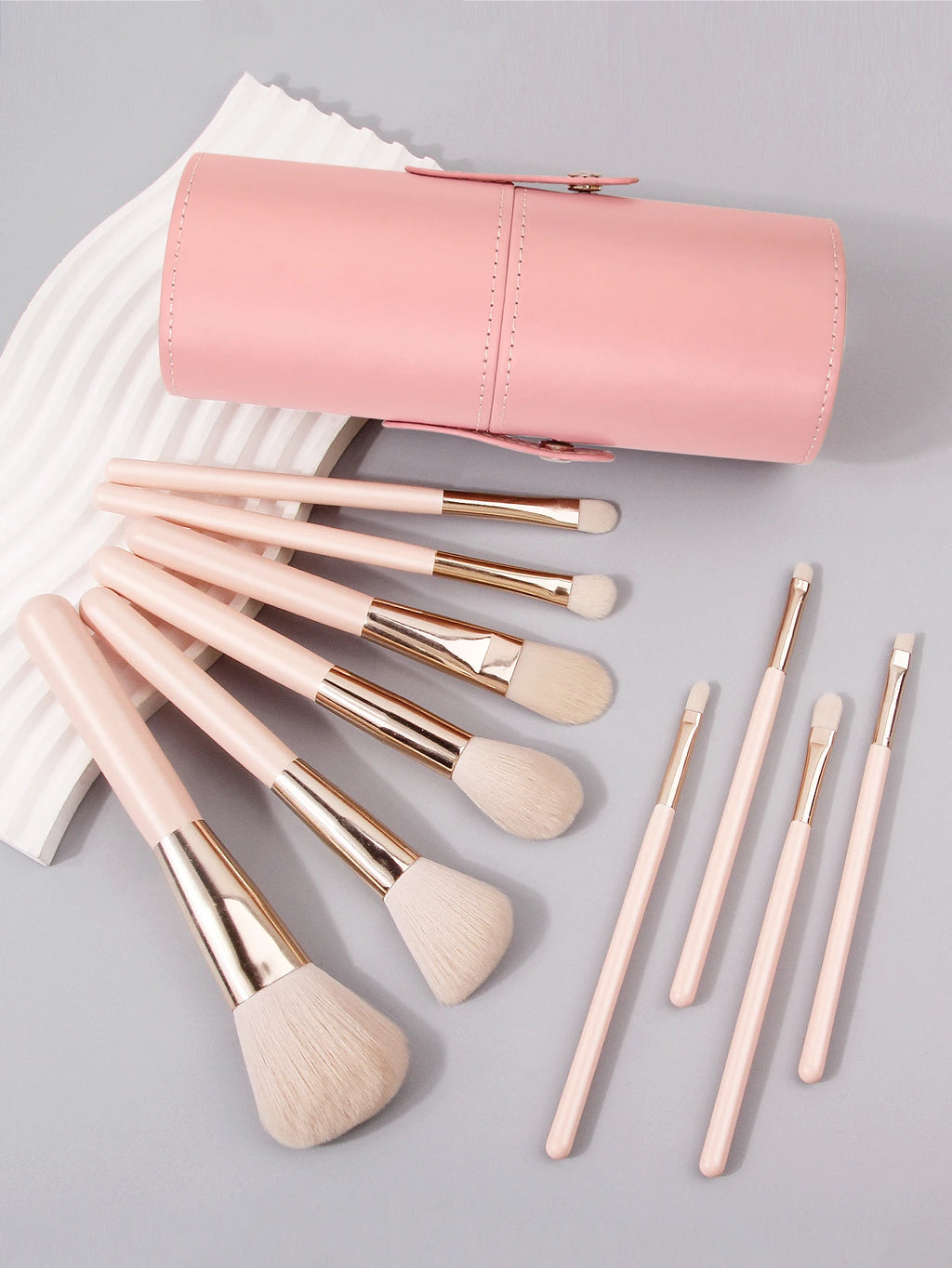 11pcs High-End Professional Makeup Brushes Set with Bucket Blush Powder Eyeshadow Eyebrow Foundation Beauty Makeup Tool Brochas