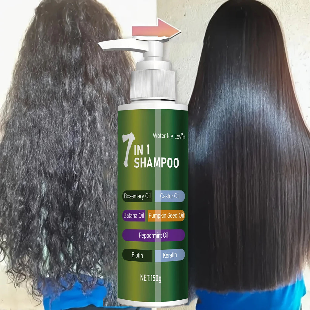 7-in-1 Shampoo, Rich in Foam and Easy to Rinse, Removes Dandruff, Reduces Hair Breakage, Long-Lasting Oil Control, Super Volumizing, Strengthens Hair, Repairs Split Ends, Makes Hair More Dense and Soft