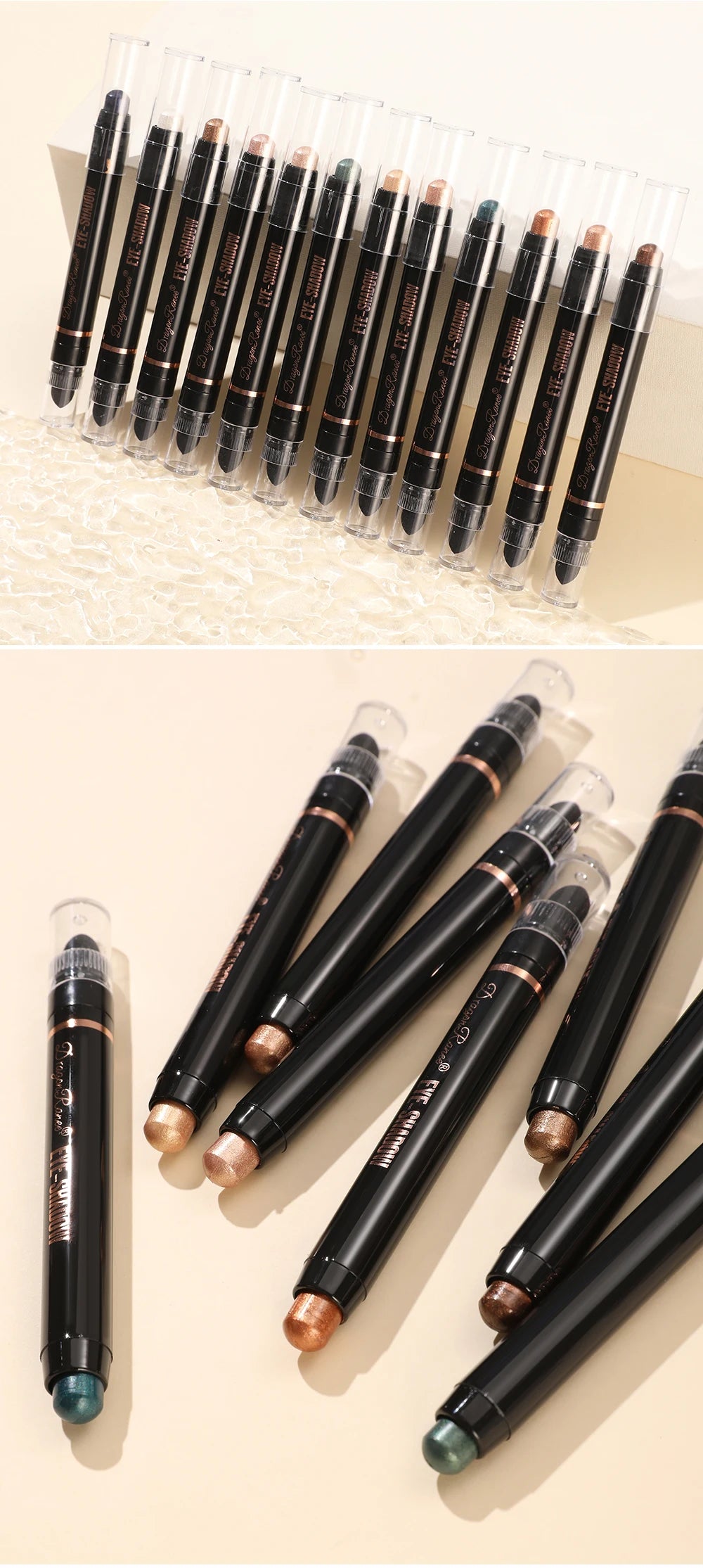 Eyeshadow Pen, Pearlescent Eyeshadow, Versatile, One-Touch Application, Non-Smudging, Waterproof Eyeshadow, High-Gloss, Delicate, Silky, Shimmering Liquid Eyeshadow