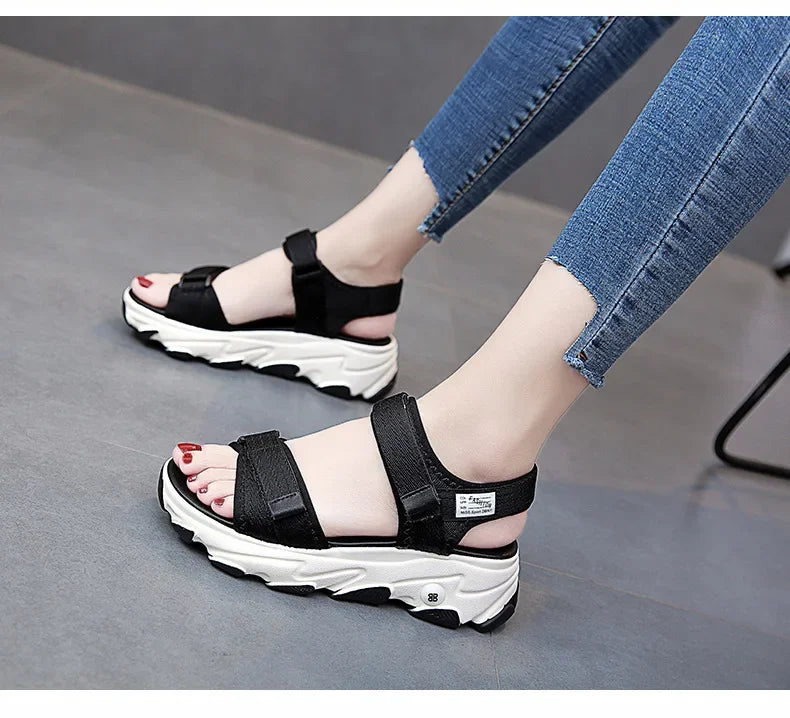 Sandals Women Shoes  New Summer Sports Daddy Fashion Casual Non-Slip Platform non-slip Beach Shoes Sandalias