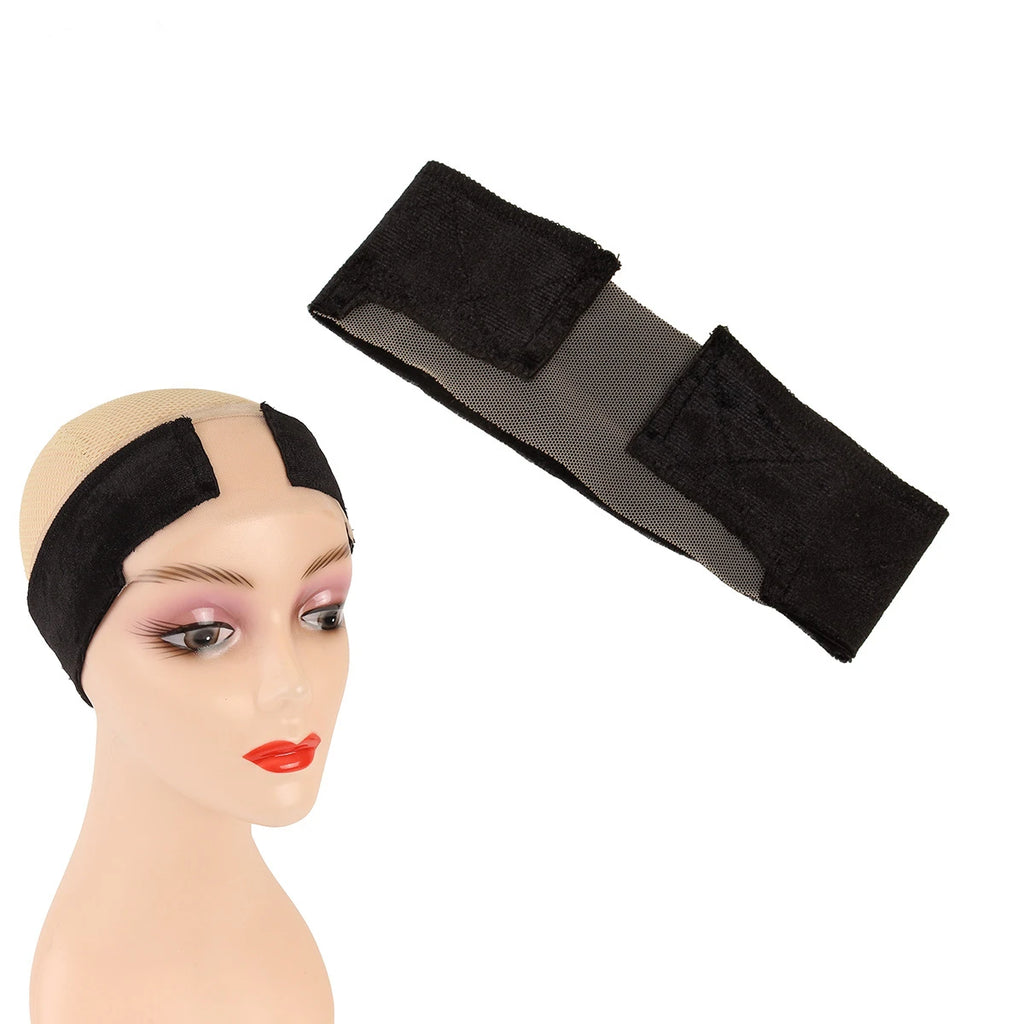 Wig Grip Headband Nude Velvet Non Slip Wig Band Elastic Adjustable Invisible Wig Headband for Lace Front Wigs Women