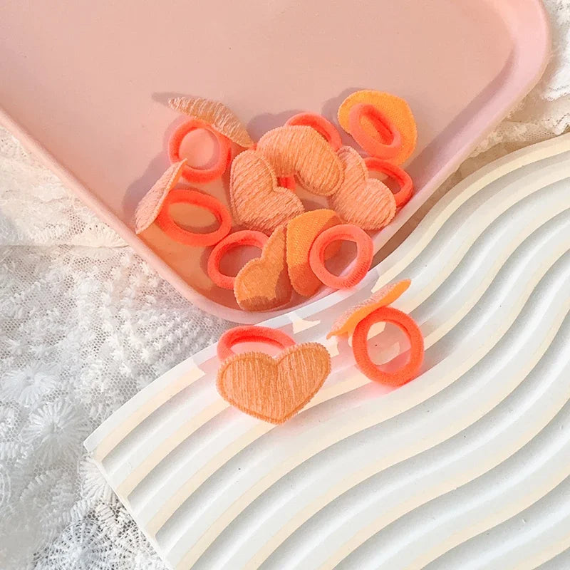 10PCS/lot Candy Color Kids Elastic Hair Bands Girls Rubber Band Children Cute Baby Hair Accessories