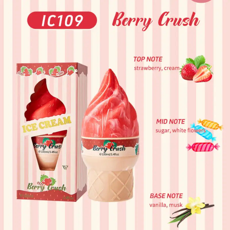 Gourmet Dessert Perfume Spray,Chocolate Cookie/Cotton Candy/Caramel Popcorn Fragrance Mist,Sweet Women Strawberry Vanilla Scent