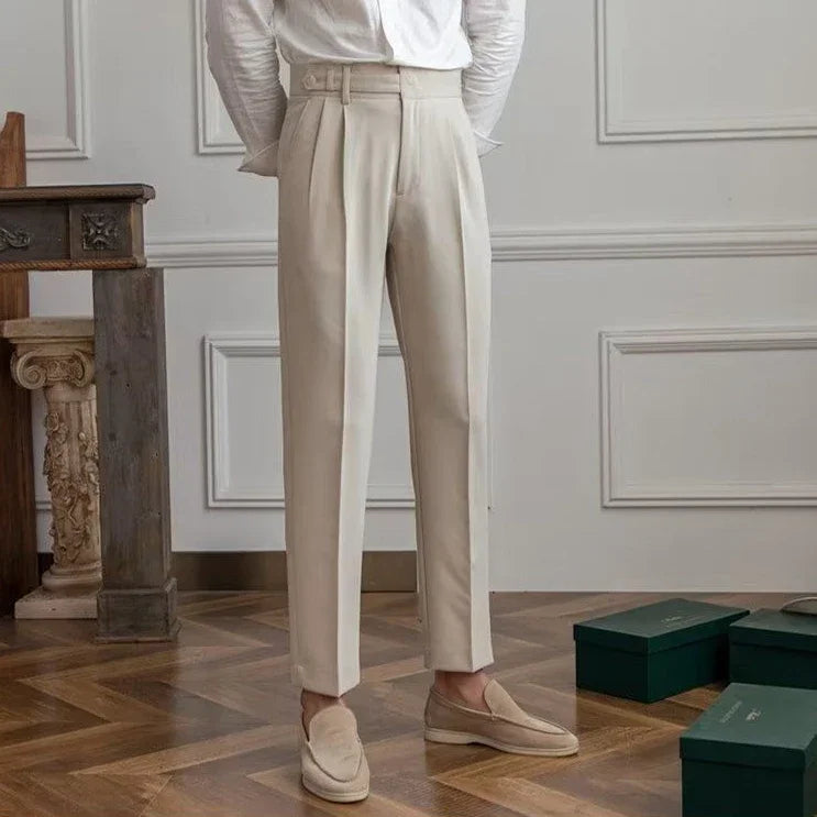 Man Suits Pants Fluid Khaki Draped Trousers for Men Baggy Suit Korean Style Clothes Reviews Many Slacks High Quality Dress Up