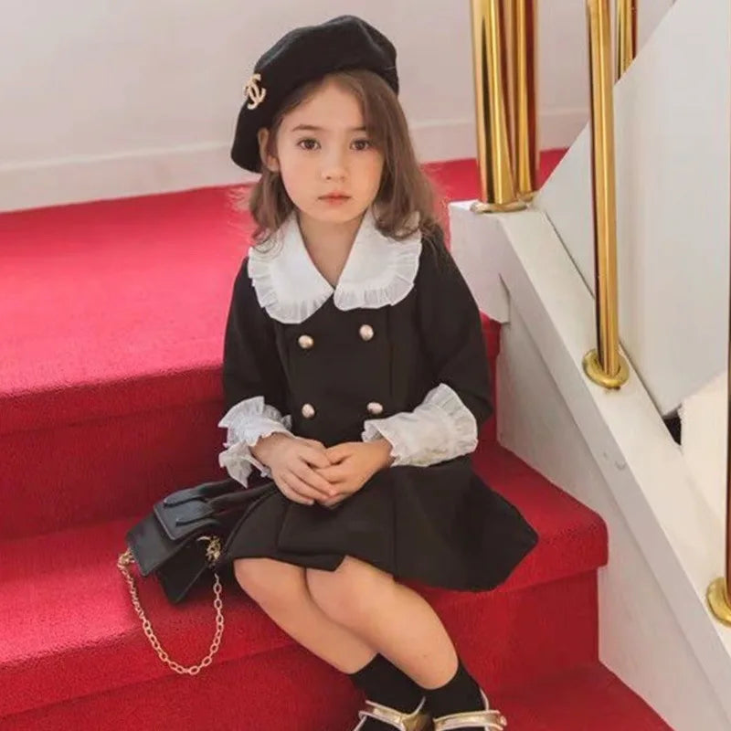 Parent Child Clothing Mother Daughter Children Clothing Palace Dress Fashion 2025 Spring and Autumn New Children Clothing
