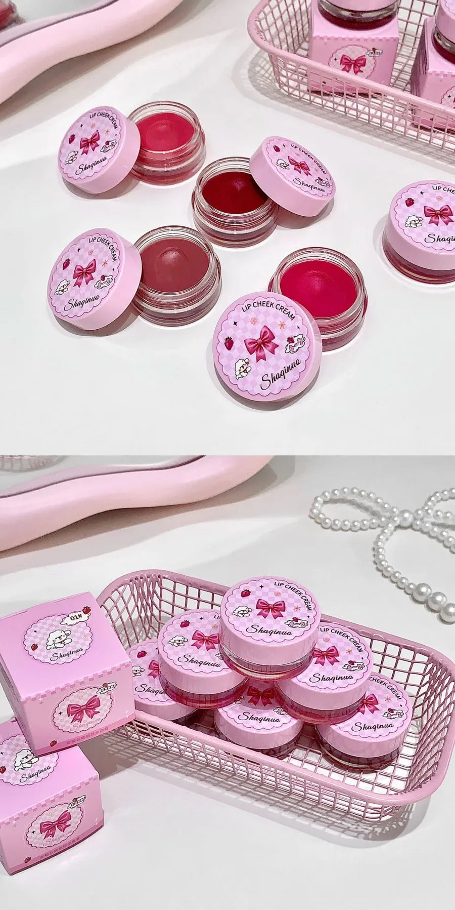 Lip and Cheek Dual-Purpose Lip Mud Lipstick SHAQINUO Natural Smooth  Easy-apply All-match Matte Monochrome Blush Cream