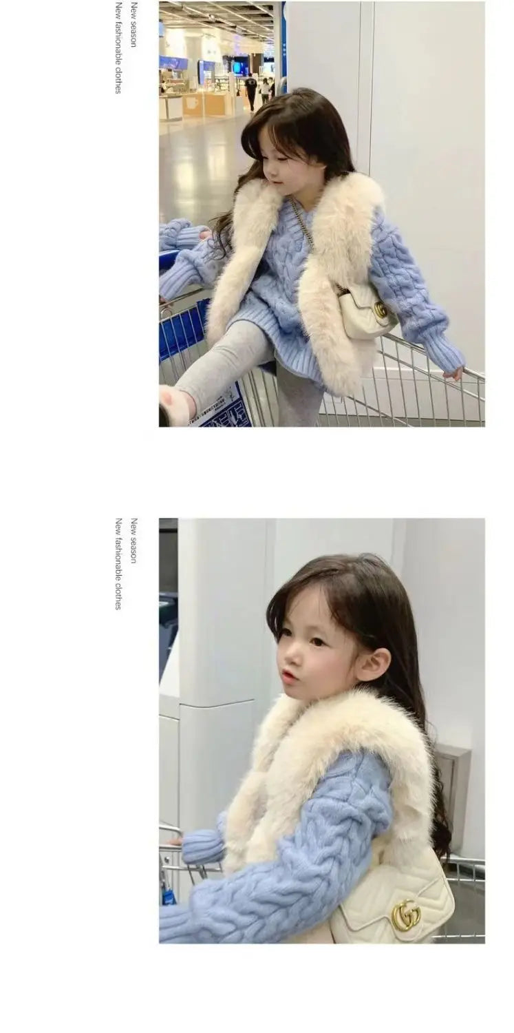 Mother And Daughter Sweater Mom And Son Matching Clothes Equal Korean Fashion Children's Clothing Women Winter Knit Tops Jumper