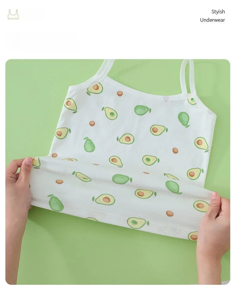 Little Girl Underwear for Kids Girl Children's Undershirts Top for Summer Girls Tops Kids Singlet Clothes 100% Cotton Camisole