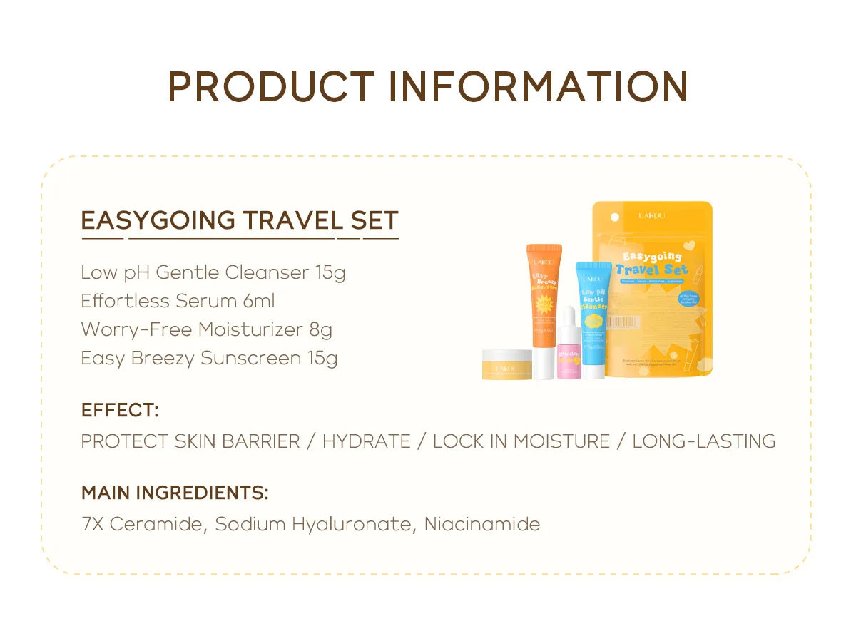 4pcs/set LAIKOU Skin Care Sets Facial Cleanser Serum Face Cream Facial Sunscreen Anti-Aging Whitening Creams Facial Skin Care