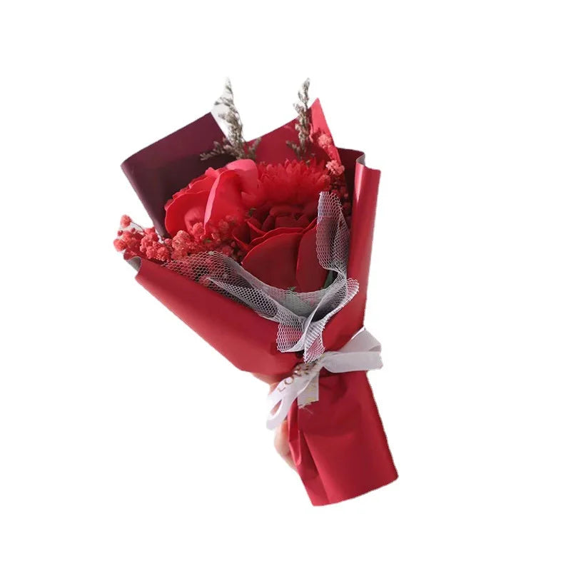 Mother's Day Gift Mini Dried Roses Decorative Small Bouquet Carnations Eternal Flowers Holiday Accompaniment Gift
