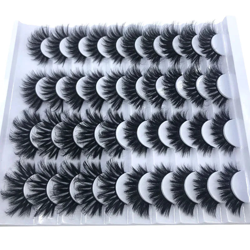 HBZGTLAD New 20 Pairs False Lashes 3D Mink Lashes Fluffy Dramatic Thick Volume Eyelashes Natural Lashes Fake Lashes Makeup