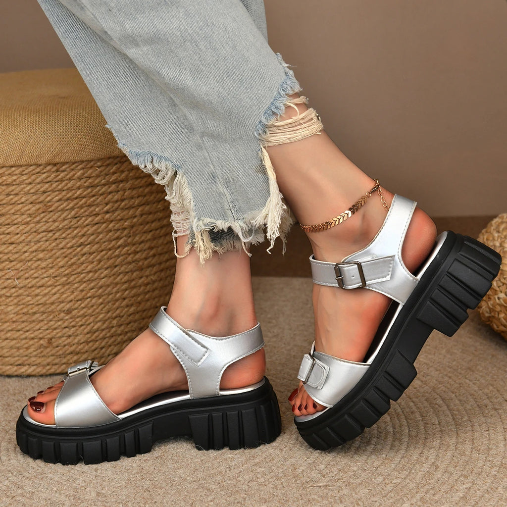 Women Elegant Sandals  New Summer Outdoor Designer Shoes Women Casual Fashion Bottom Platform Sandals Sandalias De Mujer