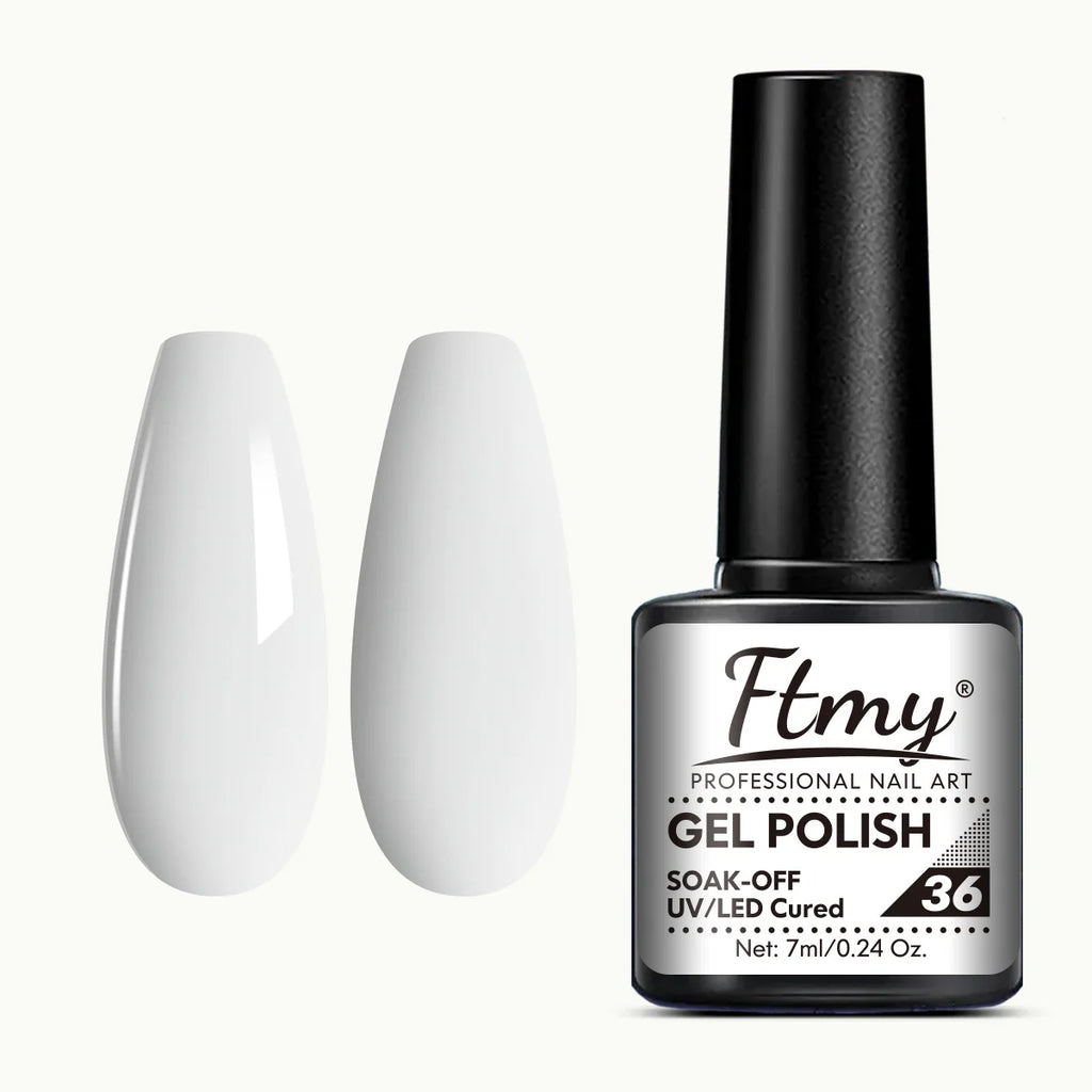 1/2pcs Black & White Gel Nail Polish Set - Long-Lasting, Hypoallergenic UV/LED Soak Off Varnish for DIY Manicures