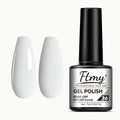1/2pcs Black & White Gel Nail Polish Set - Long-Lasting, Hypoallergenic UV/LED Soak Off Varnish for DIY Manicures