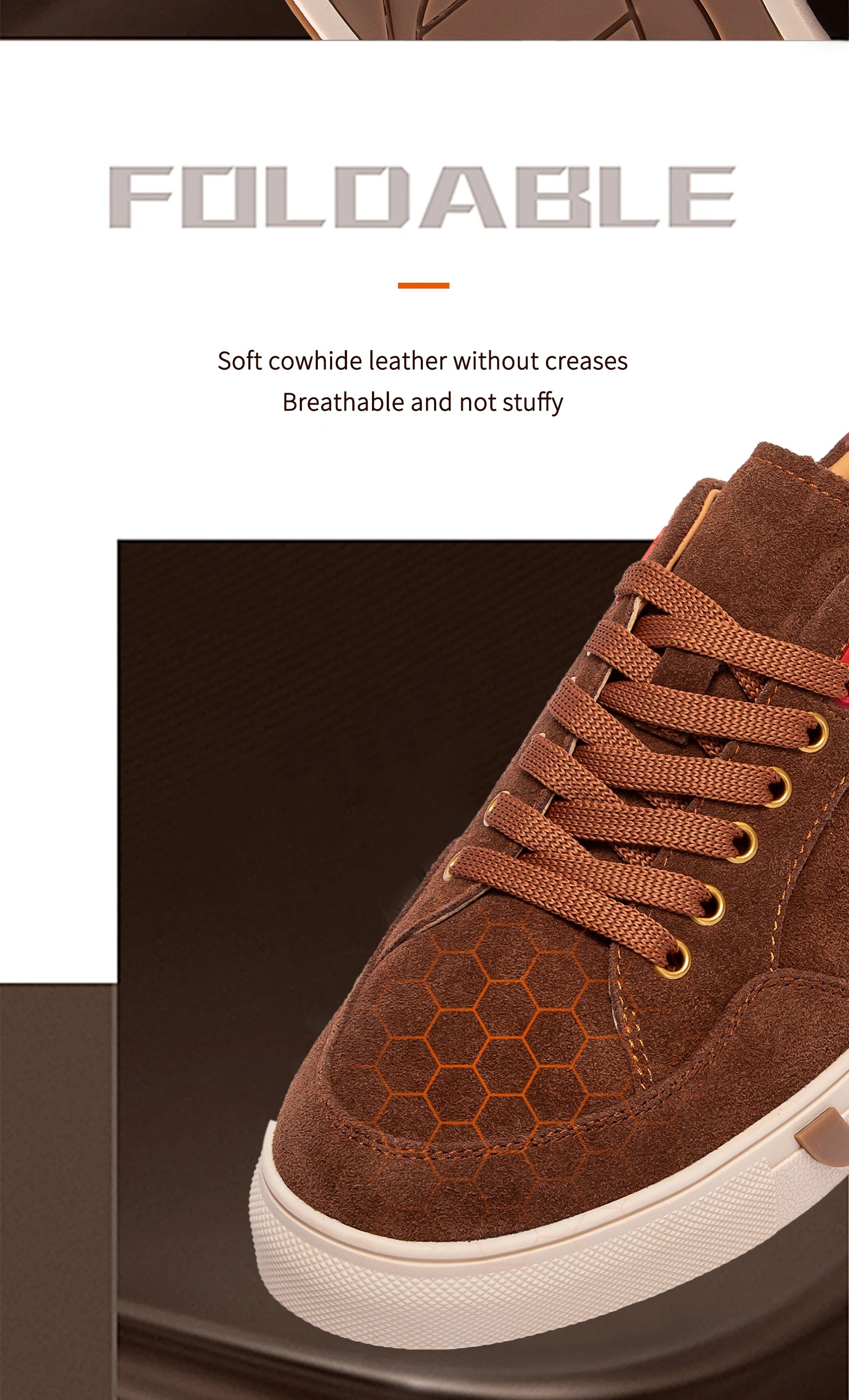 Men's shoes Black high-grade leather casual shoes flat bottom breathable comfortable board shoes coffee color 2025 new
