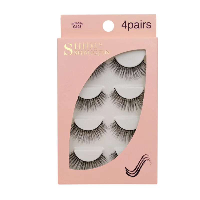 YSDO 3/4 Pairs Eyelashes Natural Long 3d Mink Lashes Faux Cils Hand Made Mink Eyelashes Strip Makeup False Lashes Volume Cilios