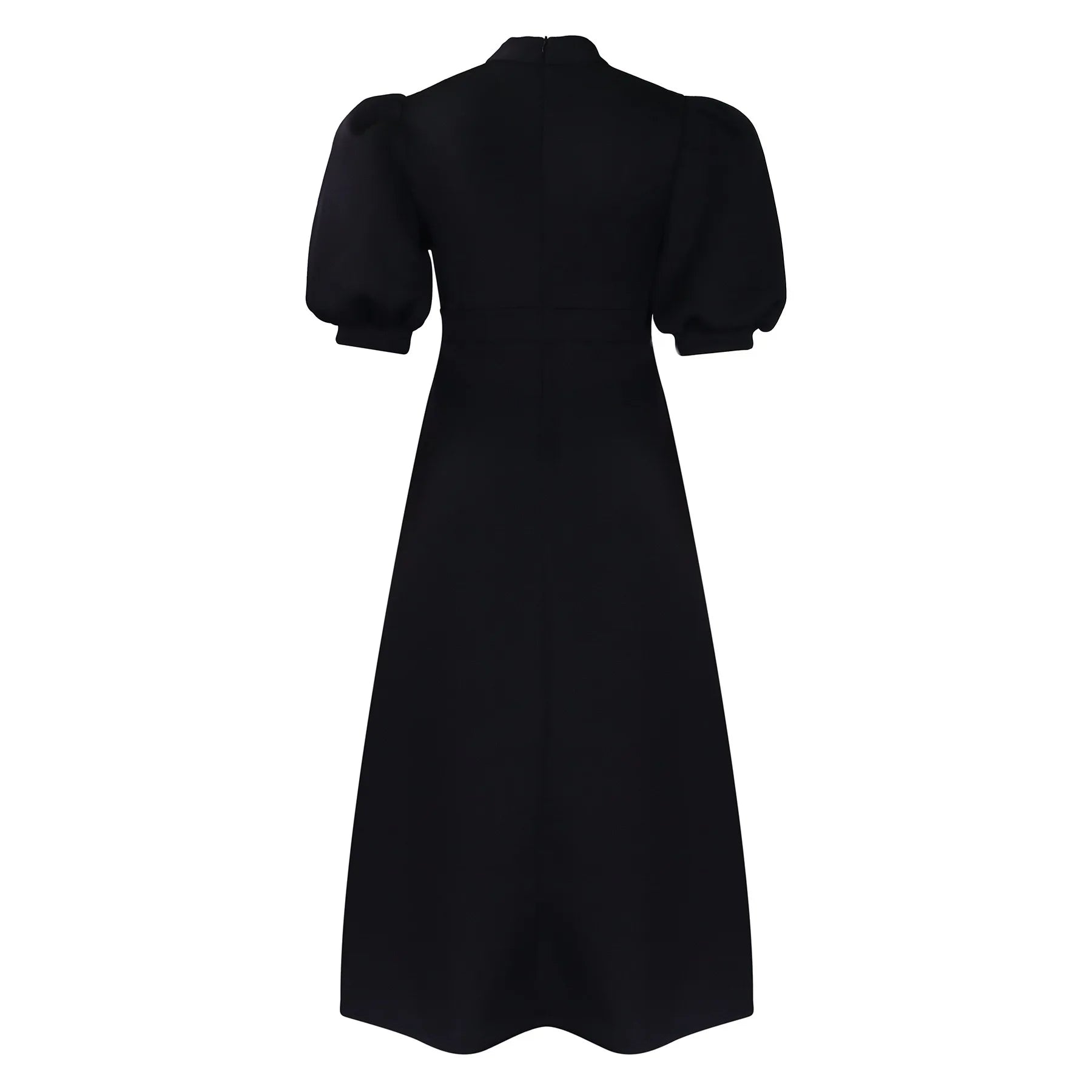 Elegant Party Dresses for Woman 2024 Luxury Bow Collar Short Sleeve High Waisted A Line Pleated Ankle Length Birthday Party Robe