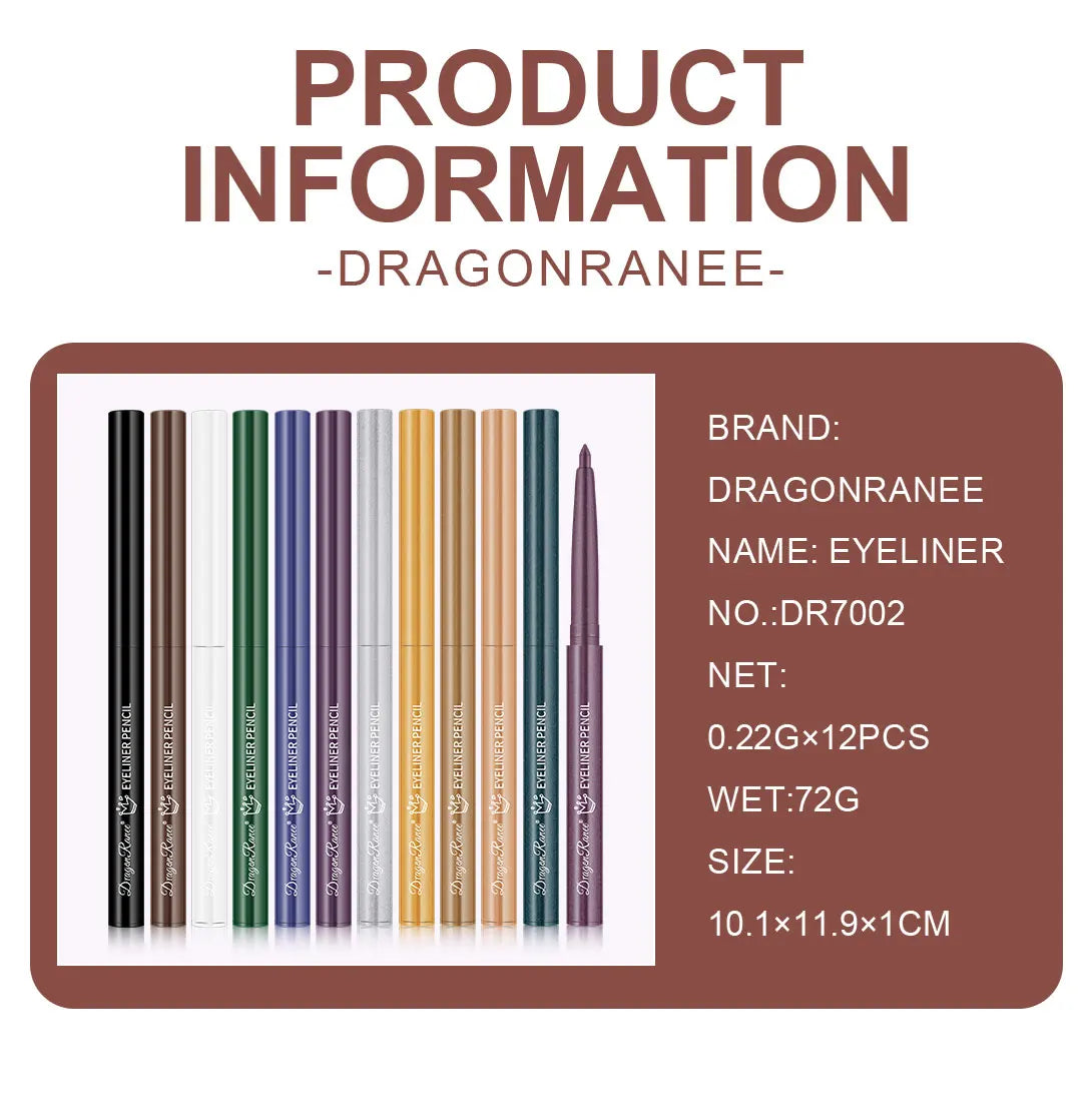 Eyeliner Pen Is Waterproof, Sweat-Proof, and Does Not Smudge, Easy for Beginners to Use, Available in Green, Purple, and Black, Long-Lasting and Does Not Come Off Easily
