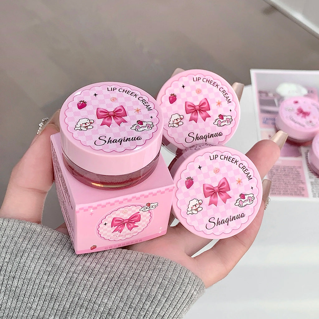 Lip and Cheek Dual-Purpose Lip Mud Lipstick SHAQINUO Natural Smooth  Easy-apply All-match Matte Monochrome Blush Cream