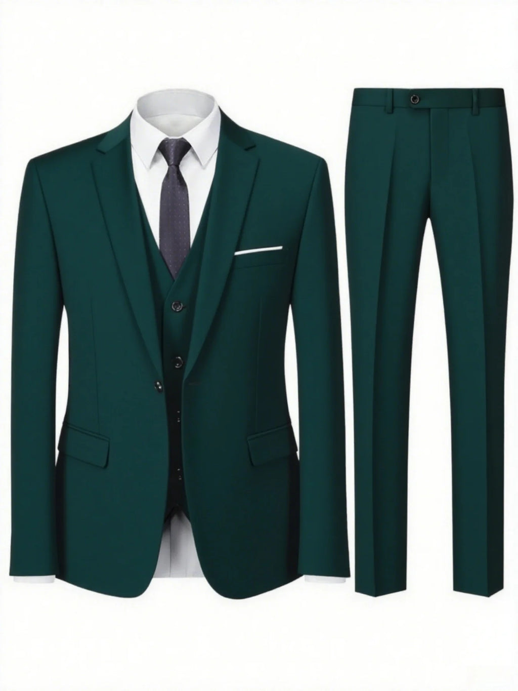 Men's Suit 2pcs Set, Elegant Formal Jacket And Pants, Great Wear for Wedding, Party And Formal Dinner