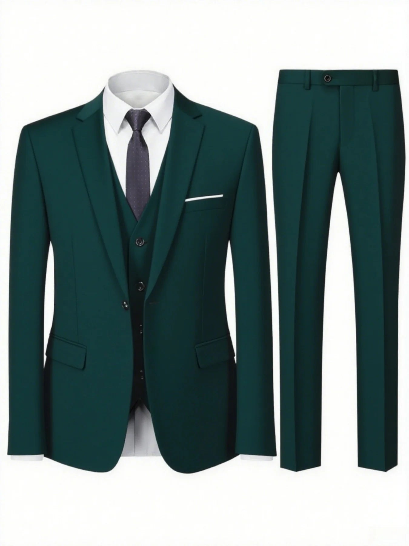 Men's Suit 2pcs Set, Elegant Formal Jacket And Pants, Great Wear for Wedding, Party And Formal Dinner