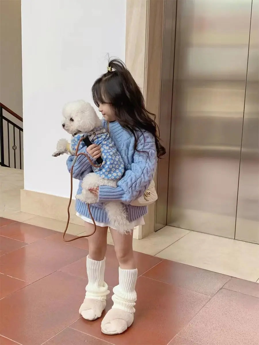 Mother And Daughter Sweater Mom And Son Matching Clothes Equal Korean Fashion Children's Clothing Women Winter Knit Tops Jumper