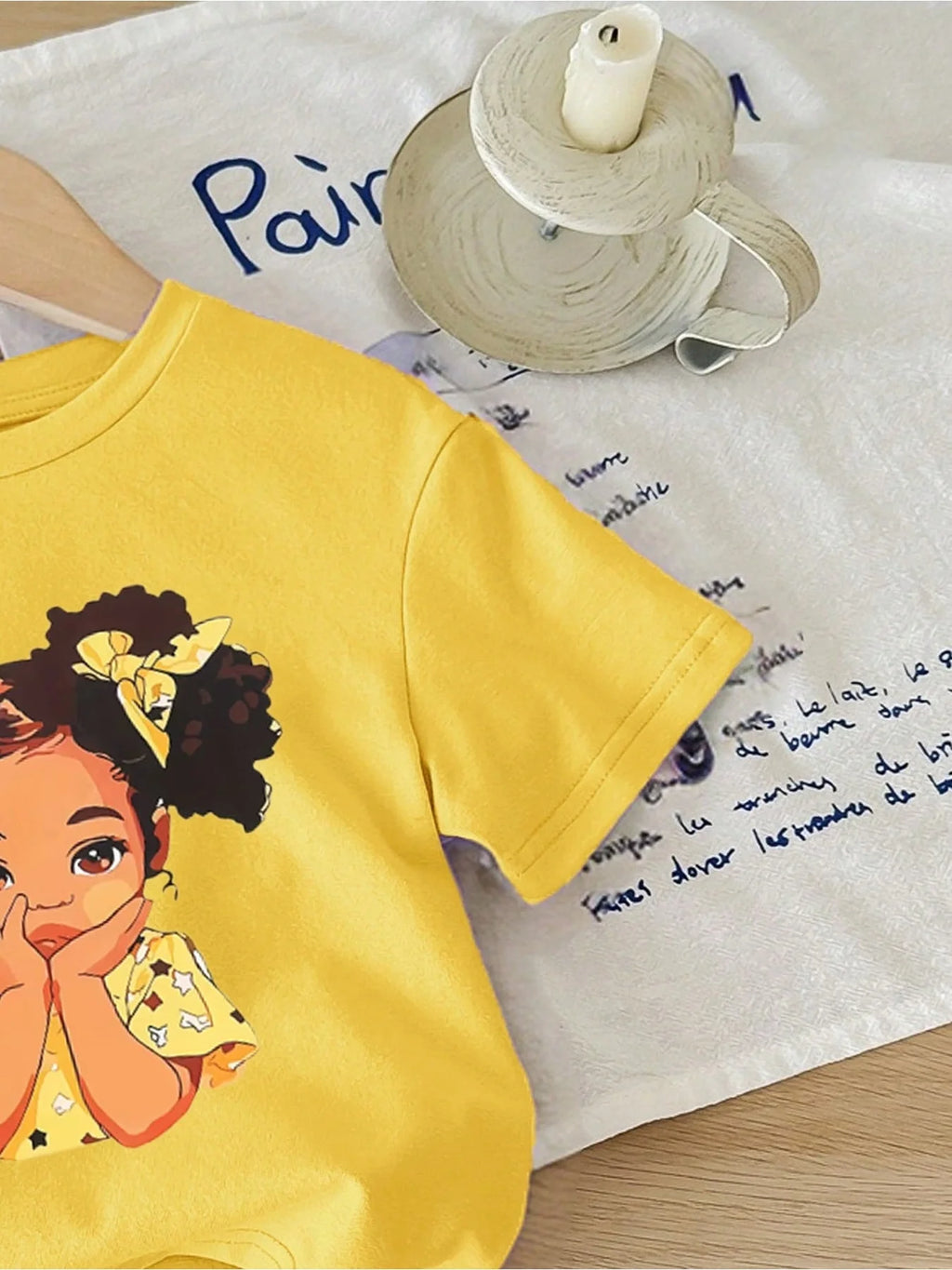 In 2026, casual and comfortable children's clothing featuring cute cartoon designs for little girls includes a yellow printed to