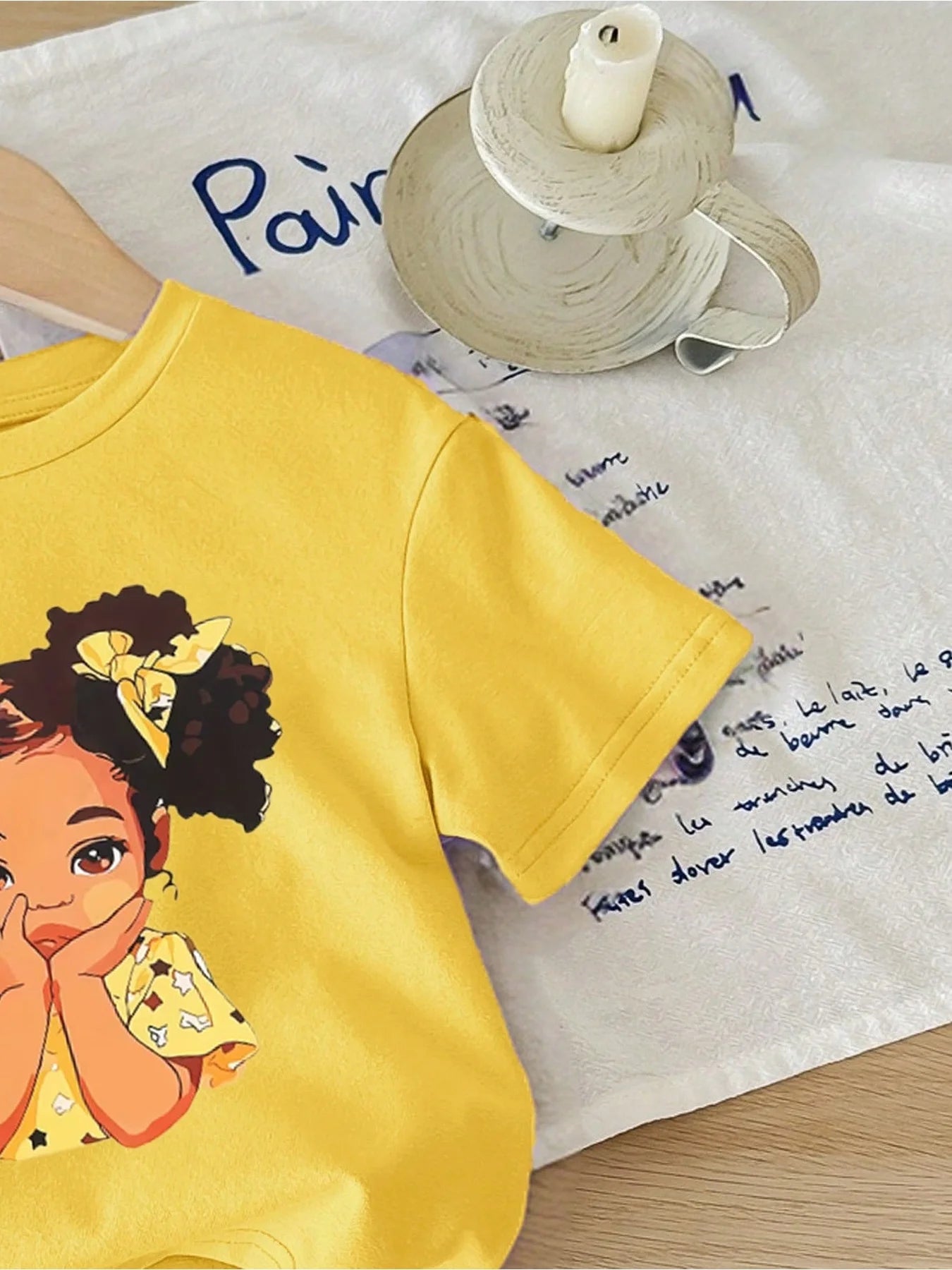 In 2026, casual and comfortable children's clothing featuring cute cartoon designs for little girls includes a yellow printed to